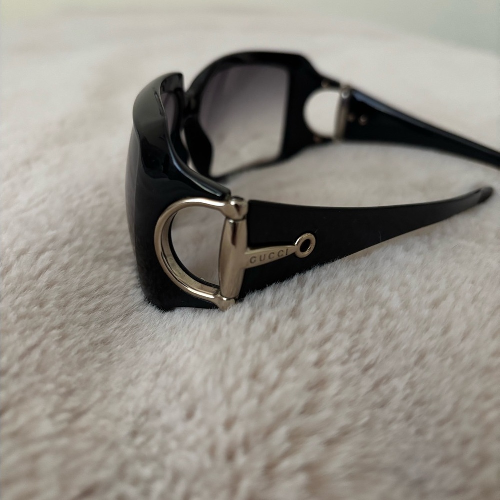 Gucci Black Sunglasses with Gold Horsebit Accent